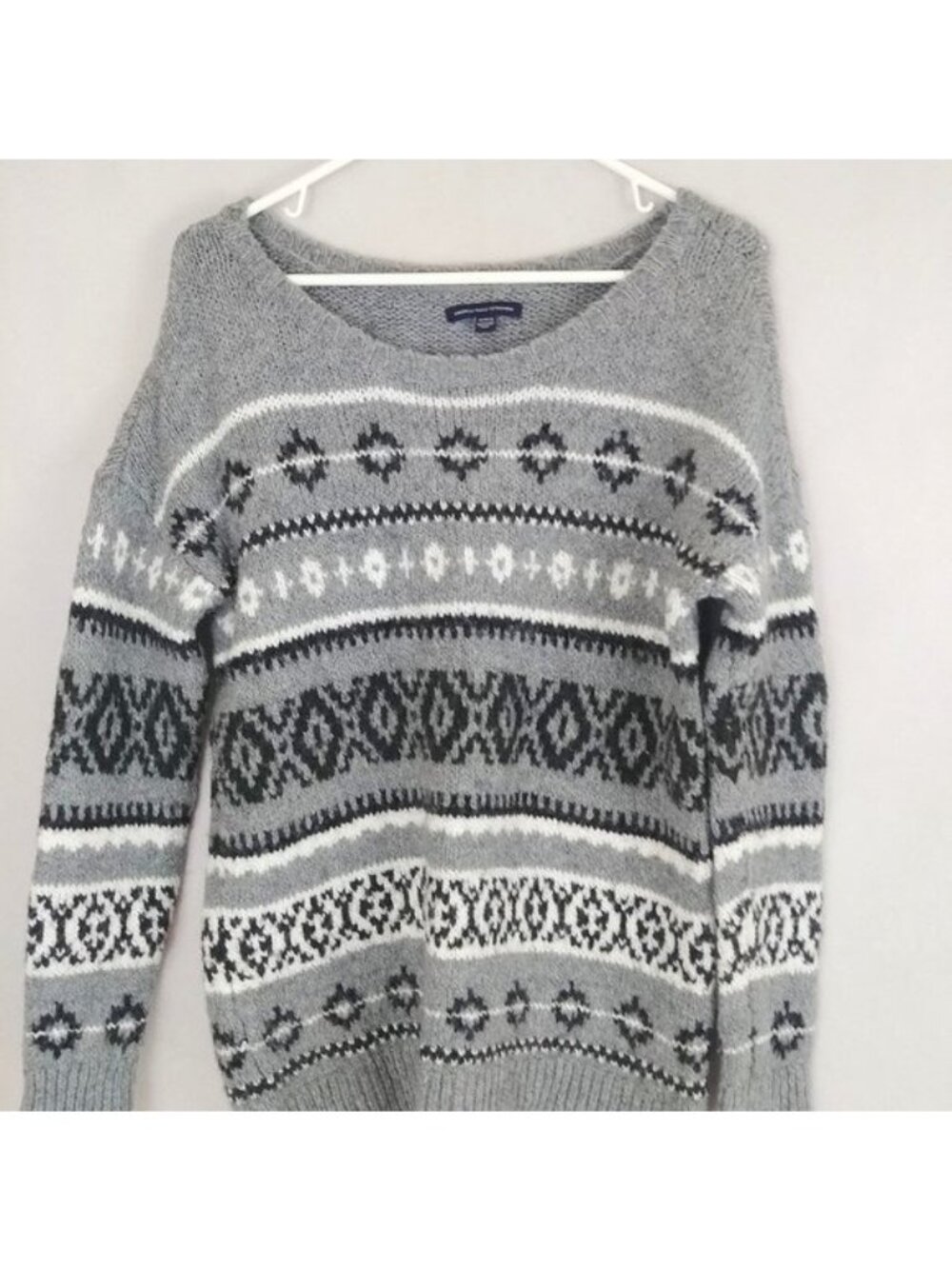 American Eagle Fair Isle Oversized Sweater Medium